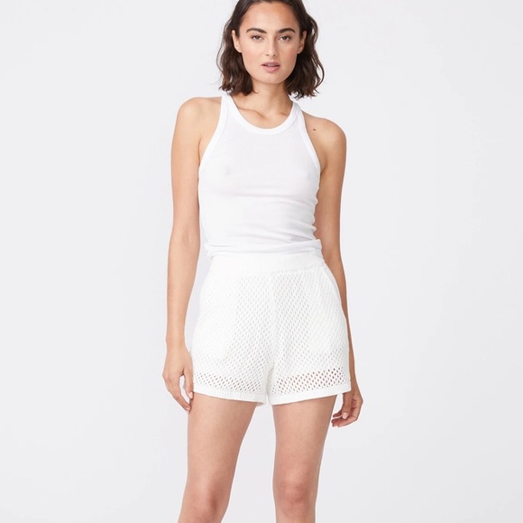 Monrow open knit shorts size M - Picture 5 of 6
